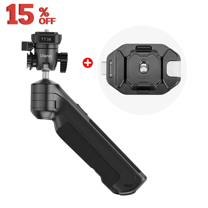 Ulanzi TT38 Quick Release Tripod Stand T070GBB1 - One Click Opening for Photography, Vlogging & Travel - Perfect for DSLR Cameras, Smartphones & Video Shooting