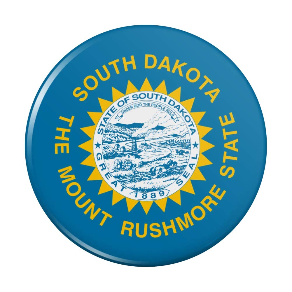 South Dakota State Flag Refrigerator Magnet - Strong Kitchen Fridge Locker Decorative Magnet for Home, Office, Dorm & Gifts (Perfect for State Pride, School Lockers, and Appliance Decor)