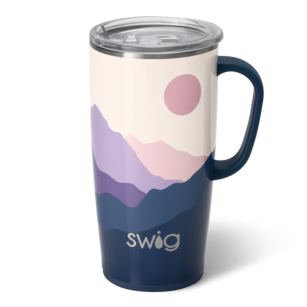 22oz Moon Shine Travel Mug - Insulated Stainless Steel Coffee Thermos for Hot & Cold Drinks - Perfect for Commuting, Camping & Outdoor Adventures
