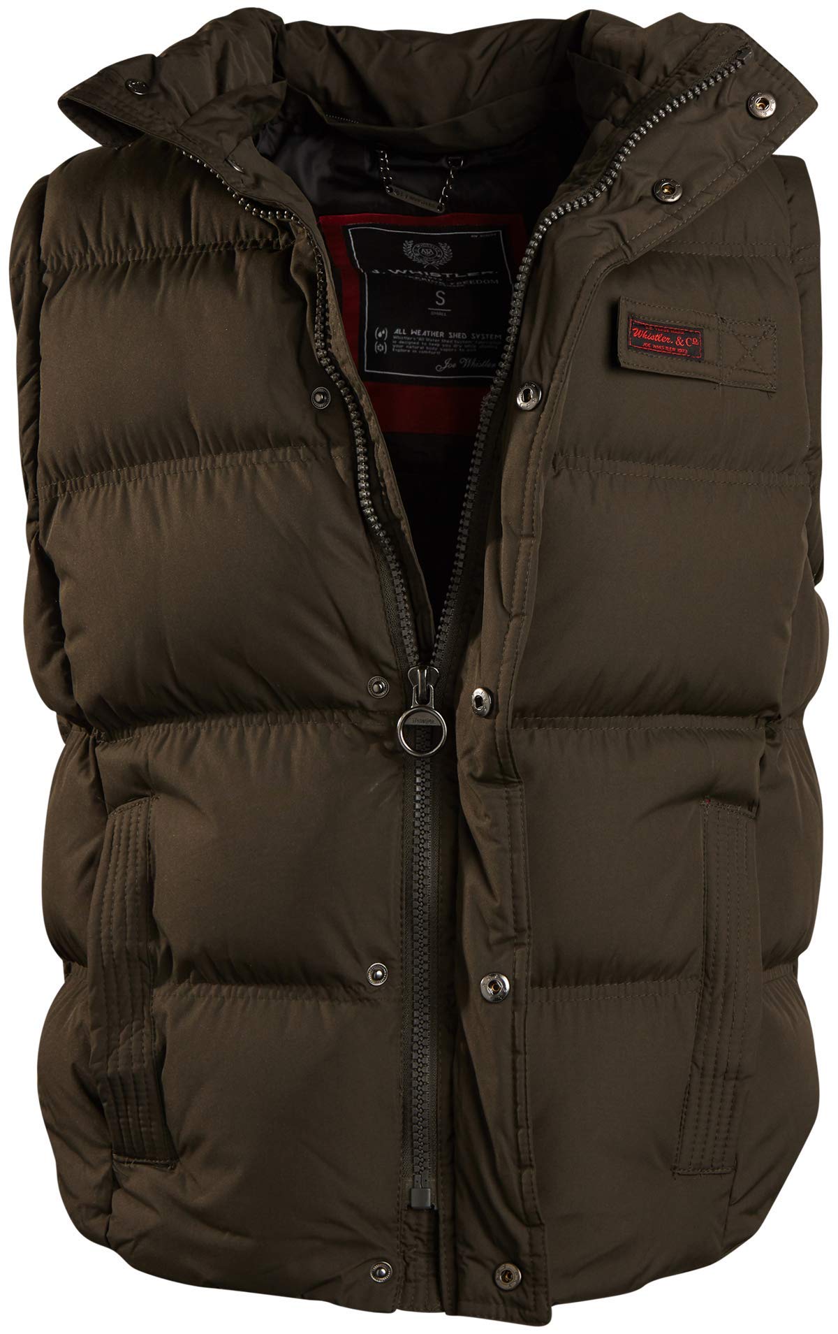 Men's Heavyweight Water-Resistant Puffer Vest with Fleece Hood - Winter Outdoor Hiking, Camping & Casual Wear