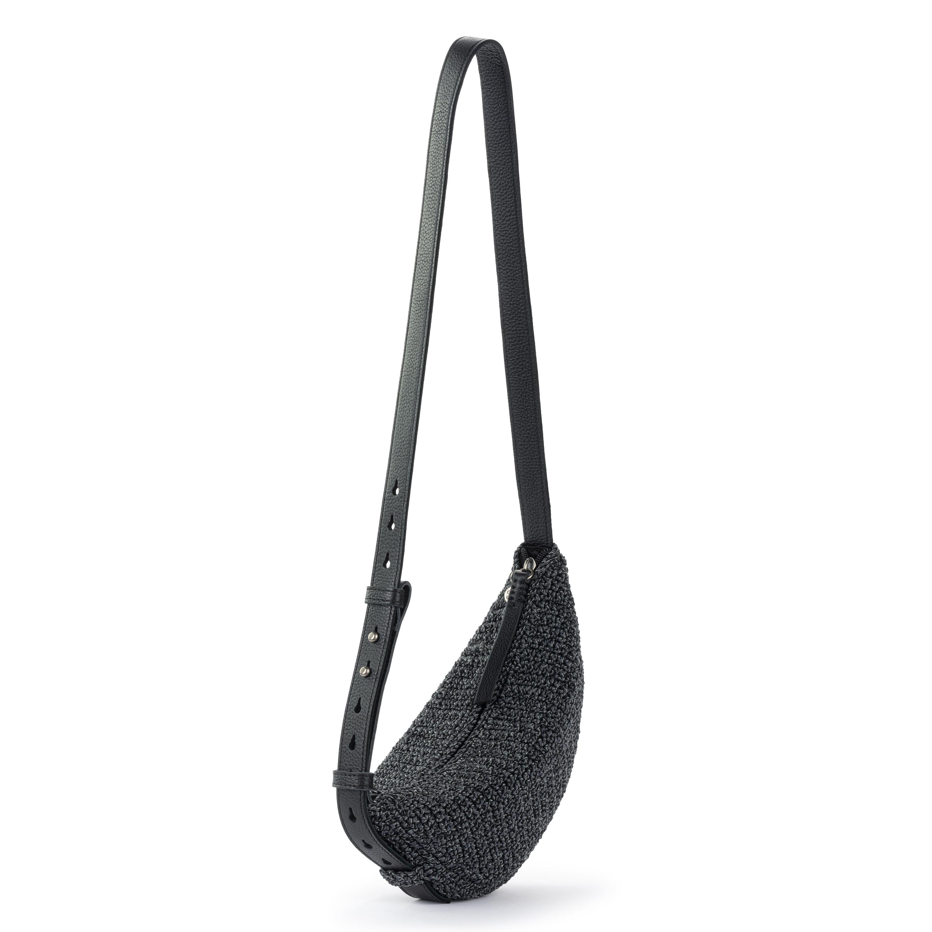 Handmade Black Tess Sling Bag - Stylish & Durable Hand Crochet Purse for Women - Perfect for Casual Outings, Travel & Everyday Use