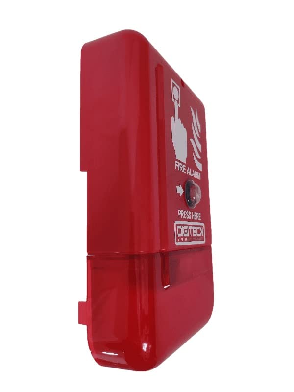DIGITECK Plug & Play Battery Operated Fire Alarm System with LED Strobe & Siren - Interlinkable, Weatherproof for Indoor/Outdoor Use - Home, Office, Warehouse Safety Alert