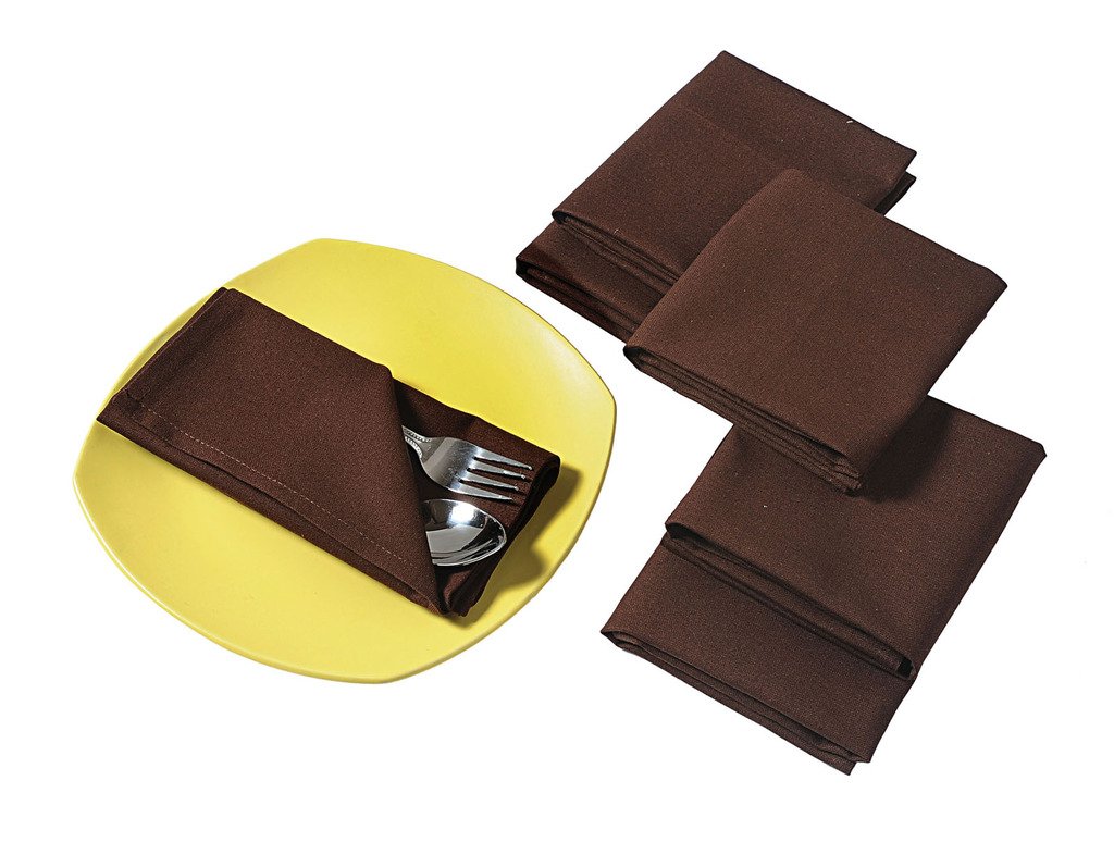 Premium YUGA 100% Cotton Plain Dinner Napkins Set - 6 Pack (19x19 Inches) - Soft & Absorbent Table Linen for Everyday Meals, Dinner Parties & Formal Dining