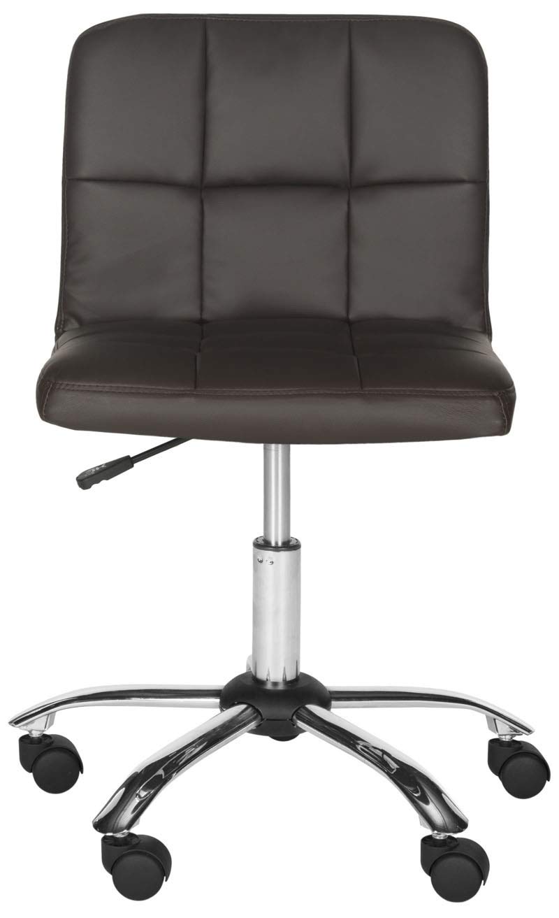 SAFAVIEH Brunner Black Modern Office Desk Chair - Ergonomic Computer Chair for Home & Office Workspace, Gaming, Study, and Conference Room