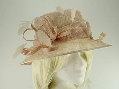 Elegant Sinamay Loops Wedding Hat in Chalk - Medium Size | Perfect for Bridal, Church, and Formal Occasions