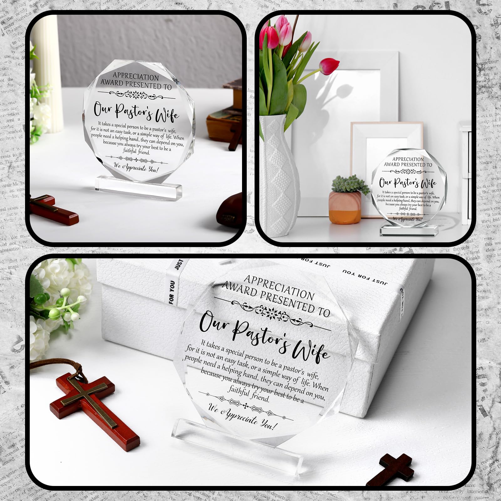 Gerrii Pastor Appreciation Gift - Inspirational Acrylic Keepsake for Christian Pastors, Preachers & Religious Leaders - Perfect for Retirement, Birthday & Thank You Gifts for Men & Women - Ideal for Church Services, Bible Study & Ministry Appreciation Events