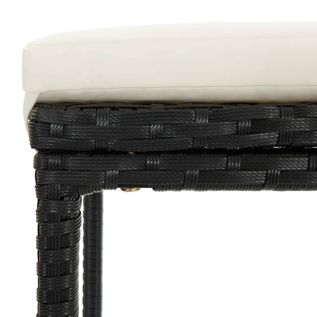 vidaXL 2/3/4/6 Pack Bar Stools with Cushions - Wicker Rattan Counter Height Stools for Kitchen Island, Breakfast Bar & Outdoor Patio - Multiple Color Options
