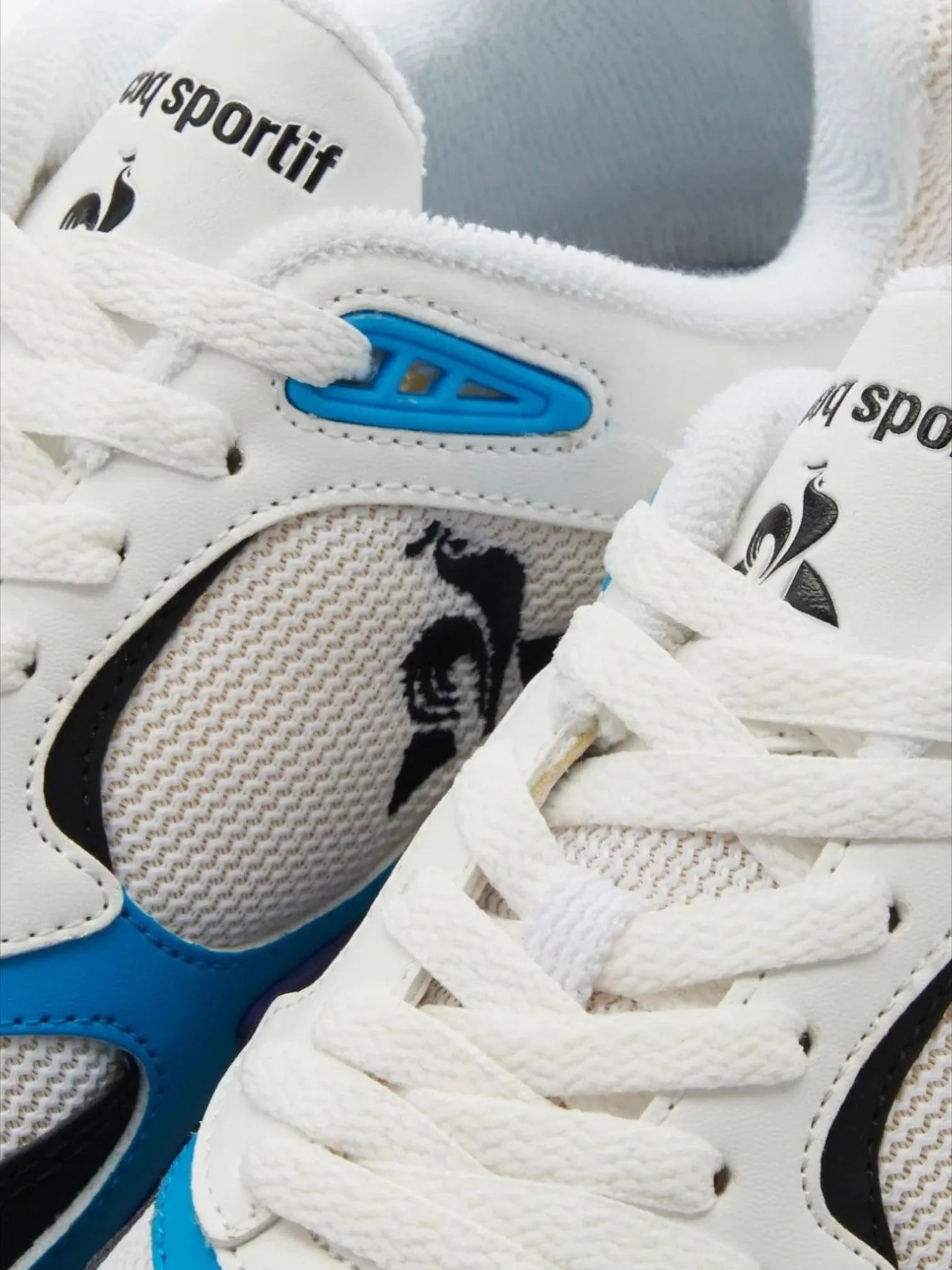 Le Coq Sportif LCS R1100 OG Sneakers - White & Blue Retro Running Shoes for Men | Casual Wear, Gym Training & Street Style Fashion