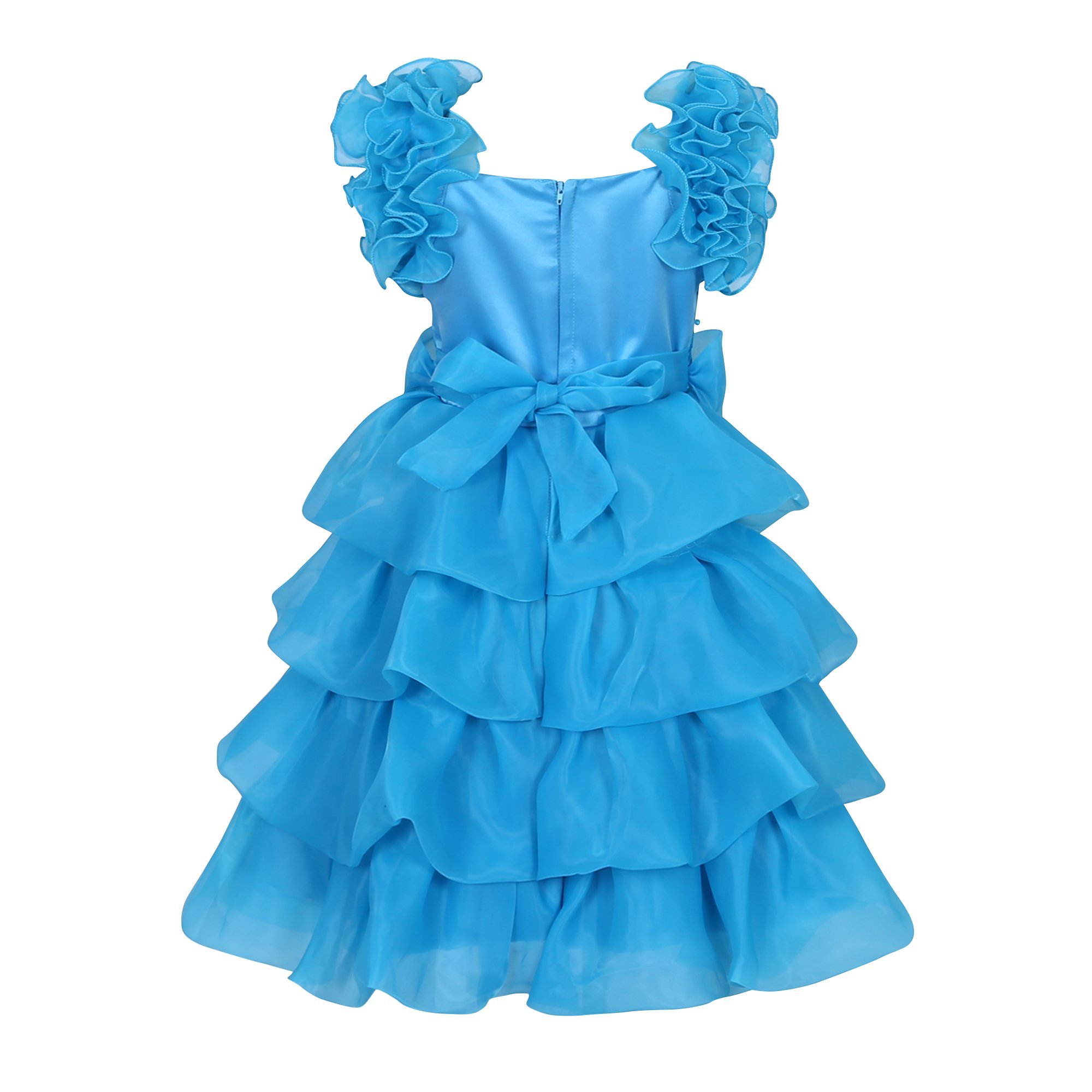 Richie House Girls' Princess Sweet Party Dress for Birthday, Wedding & Special Occasions - Size 3-12Y (RH2440) - Elegant Floral Lace & Tulle Formal Gown for Toddler to Preteen