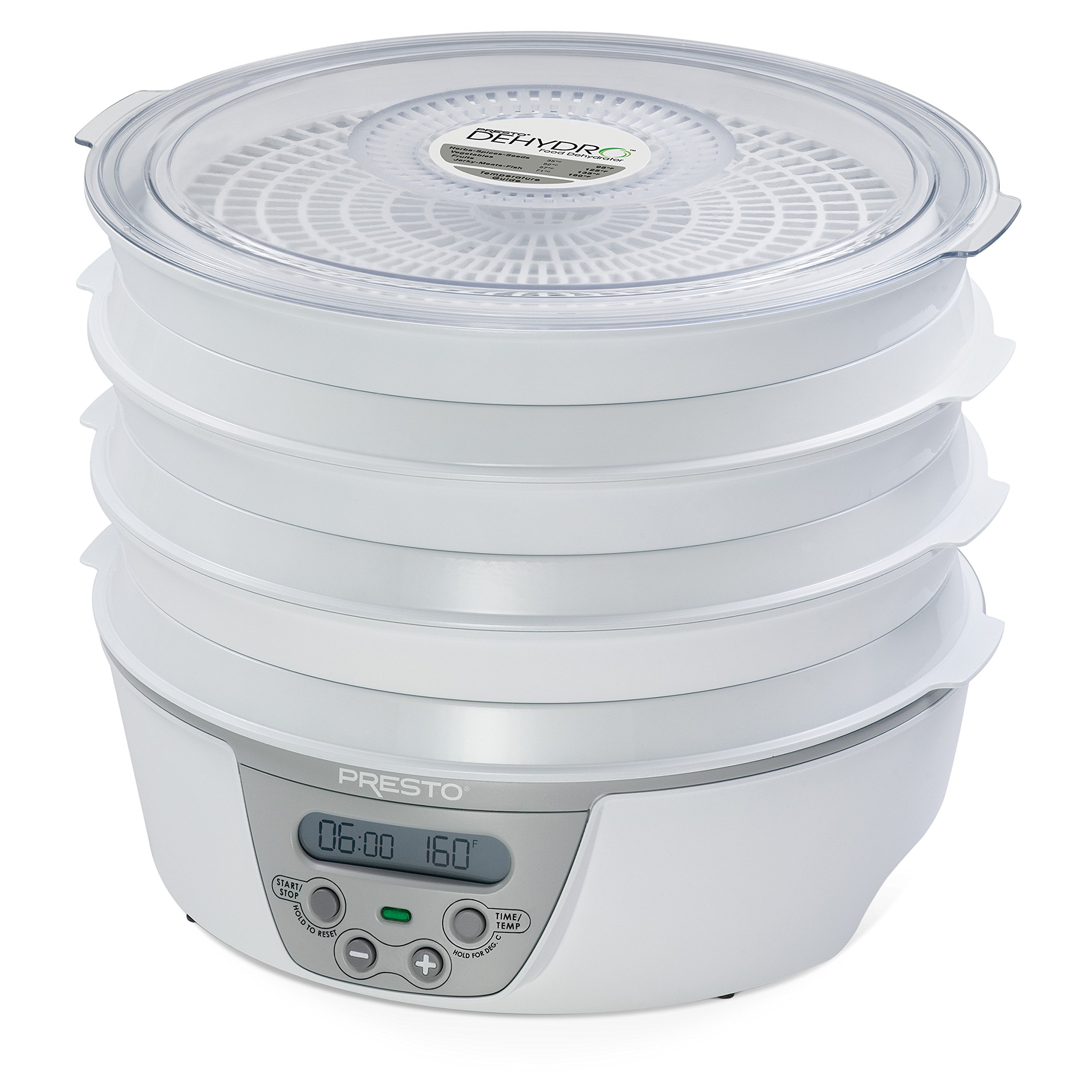 Presto 06301 Digital Electric Food Dehydrator - Stainless Steel BPA-Free Food Dryer for Fruits, Jerky, Herbs & Vegetables | Perfect for Healthy Snacks, Camping & Meal Prep