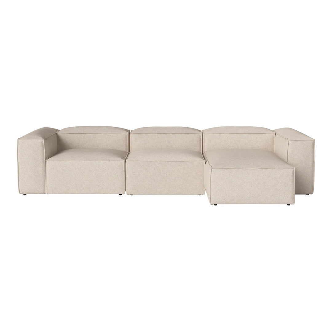 Cosima 3-Seater Sofa with Chaise Lounge - Modern Living Room Furniture for Small Spaces, Apartment & Home Decor
