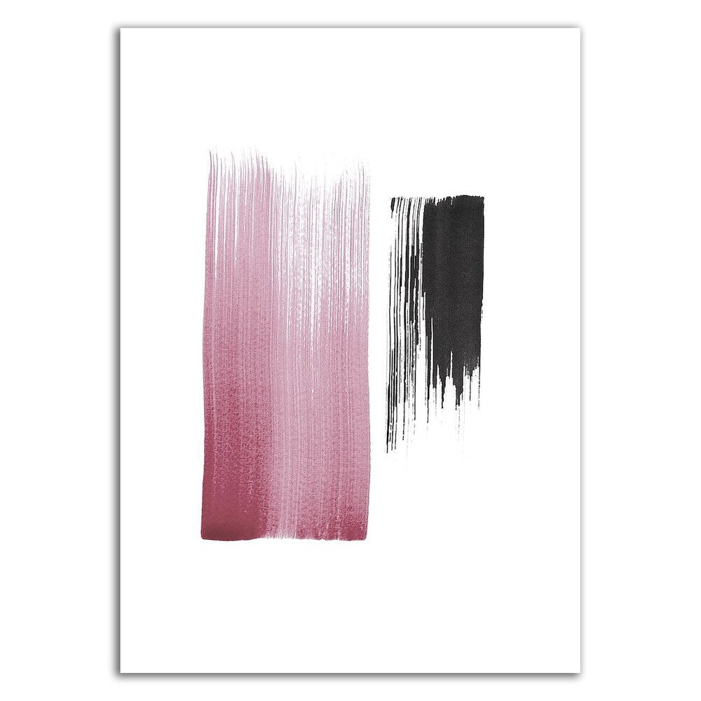 Black & Blush by Iris Lehnhardt - Premium Canvas Wall Art Print - Ready to Hang - Perfect for Living Room, Bedroom & Office Decor
