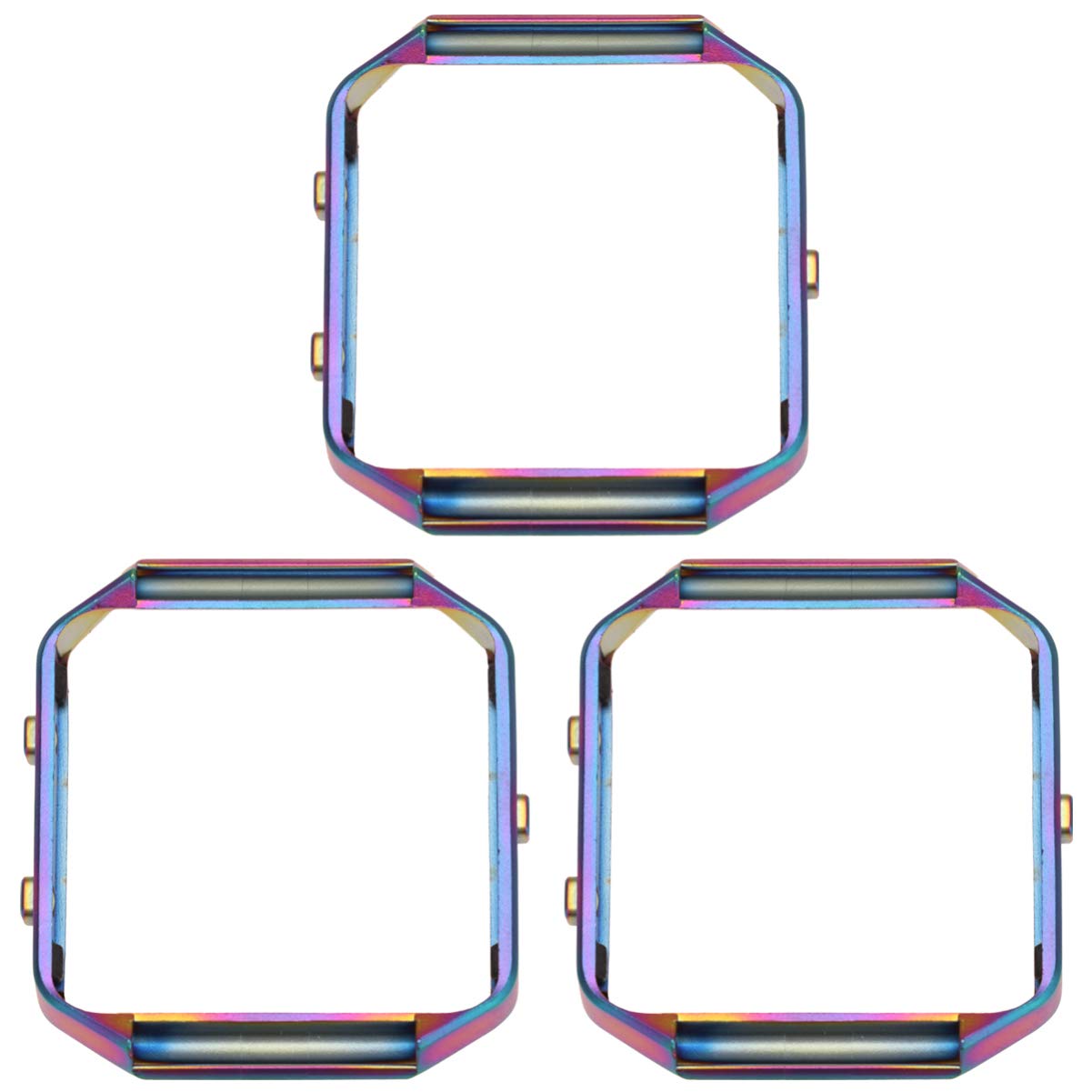 Hemobllo 3-Piece Stainless Steel Watch Protector Case - Colorful Chic Watch Frame with Edge Defense for Apple Watch & Smartwatches | Perfect for Workouts, Outdoor Sports & Everyday Protection