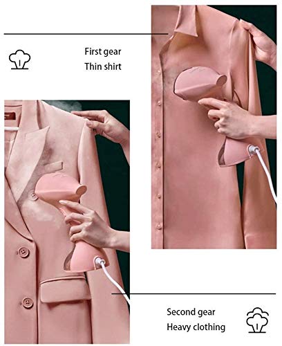 180ml Handheld Garment Steamer for Clothes - Portable Travel Steamer with Fast Heat-up, Multi-Use Mini Steamer for Home & Travel (Pink) - Perfect for Wrinkles Removal, Suits, Dresses & Delicate Fabrics