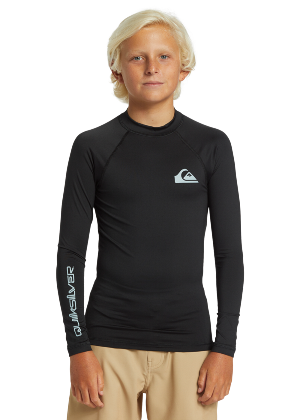 Quiksilver Boys Long Sleeve Rash Guard Shirt - UPF 50+ Sun Protection for Swimming, Surfing & Outdoor Activities