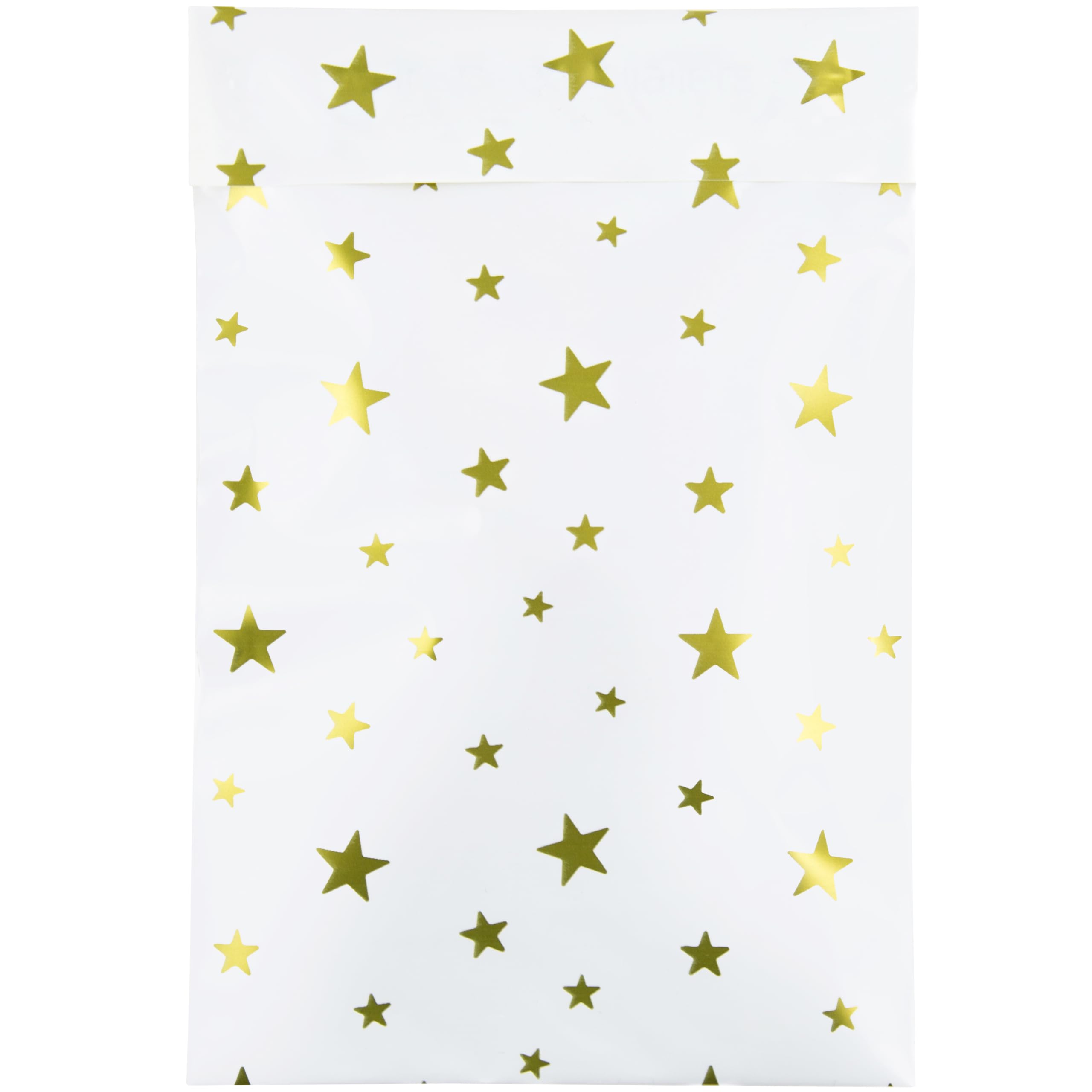 **6x9 Poly Mailers 100 Pack - Gold Stars White Small Shipping Bags - Durable Polymailers for Ecommerce, Subscription Boxes & Small Packages - Perfect for Online Sellers & Small Businesses**