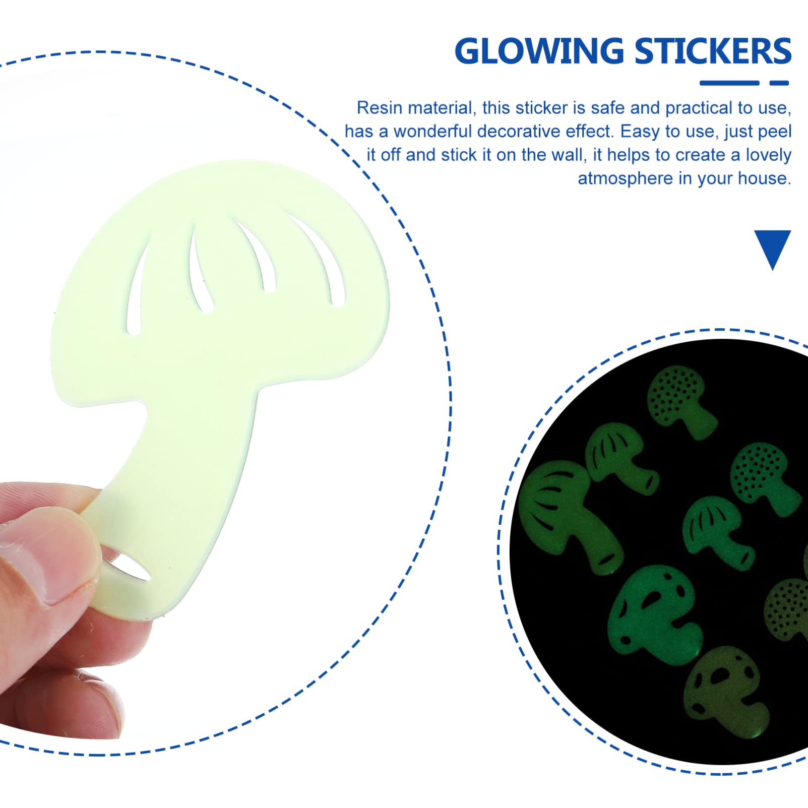 Bestoyard 36PCS Glow in The Dark Mushroom & Stars Wall Stickers - Kids Room Decor, Ceiling Decals for Bedroom, Nursery, Birthday Party - Fun Glowing Wall Art for Boys & Girls