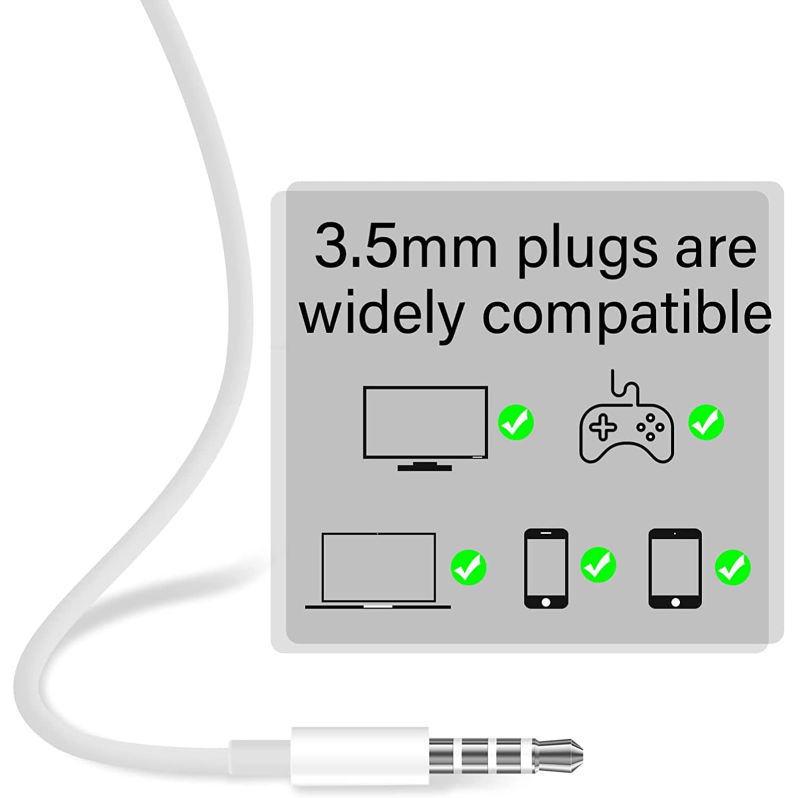 3.5mm Wired Gaming Earbuds with Microphone - Stereo In-Ear Headphones with Volume Control for PS5, PS4, Xbox Series X/S, Xbox One, Nintendo Switch - Perfect for Online Gaming, Streaming & Voice Chat (2 Pack)