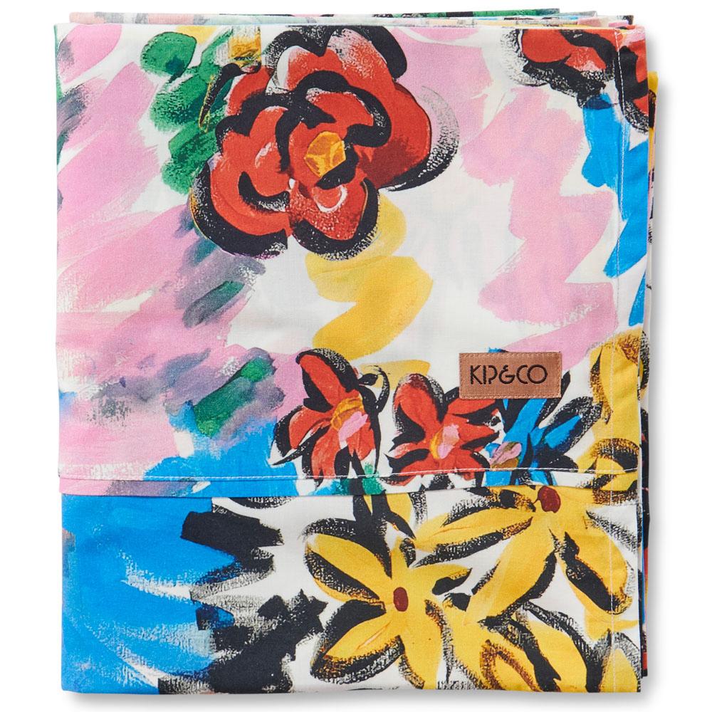 Rio Floral Cotton Flat Sheet - Soft & Breathable Queen Size Bed Sheet for Comfortable Sleep - Perfect for Home, Hotel, and Guest Room Use