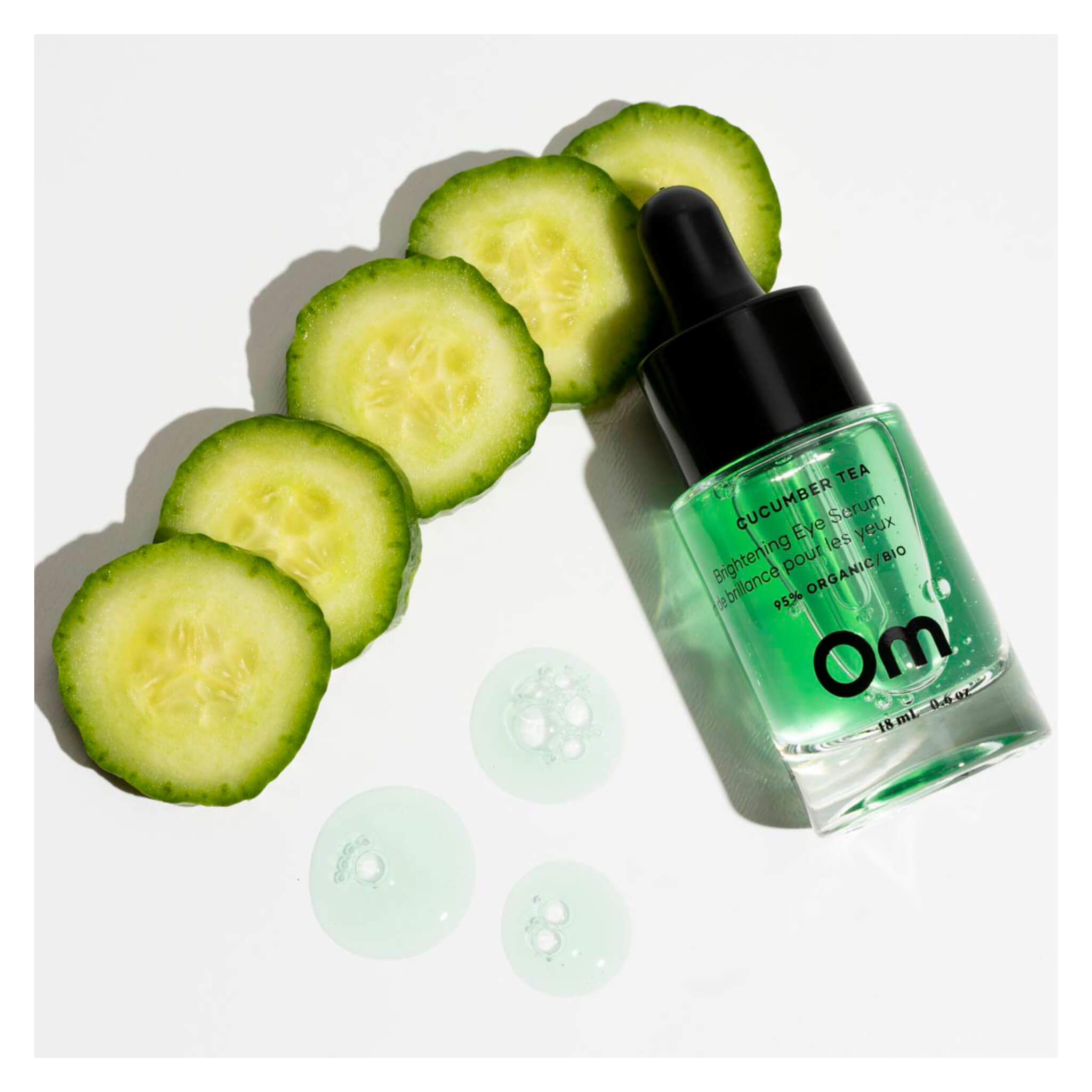 Best Cucumber Tea Brightening Eye Serum for Dark Circles & Puffiness - Hydrating Under Eye Treatment for Glowing Skin - Perfect for Morning & Night Skincare Routine