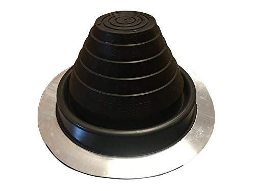 EAGLE 1 EPDM Flexible Roofing Pipe Flashing Boots - Adjustable Roof Pipe Jack Boot with Round Base for Leak Protection (Standard Brown, 3-Pack) - Perfect for Roof Ventilation, Plumbing Pipes & HVAC Installations