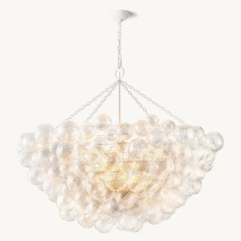 Tammy Round Glass Ball Chandelier 56 - Modern Crystal Ceiling Light Fixture for Dining Room, Living Room & Bedroom | Elegant Lighting Decor for Home & Office Spaces