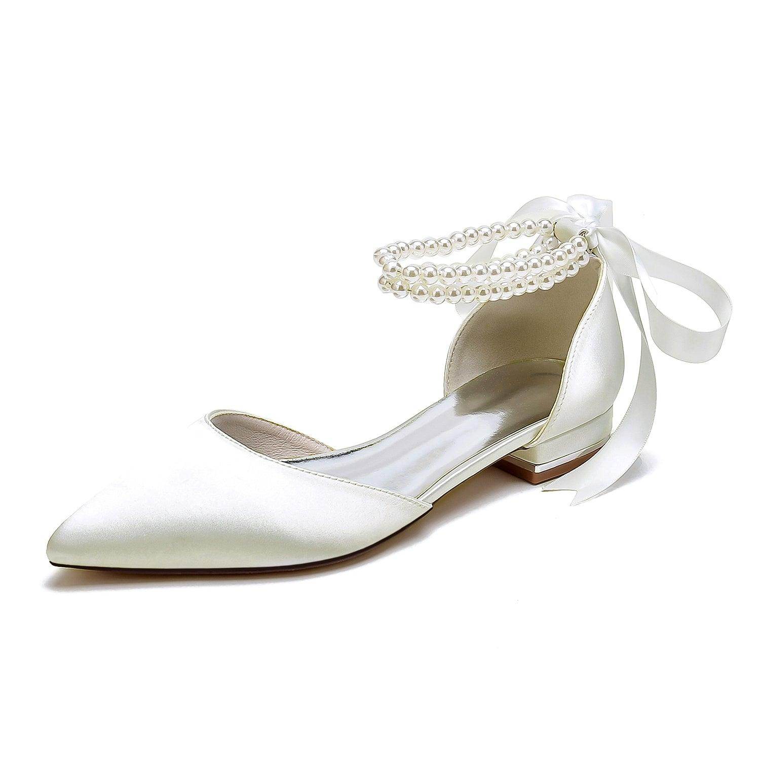 Flat Heel 2.5cm Silk-Like Comfortable Women's Shoes CK0456 - Perfect for Office, Wedding & Casual Wear