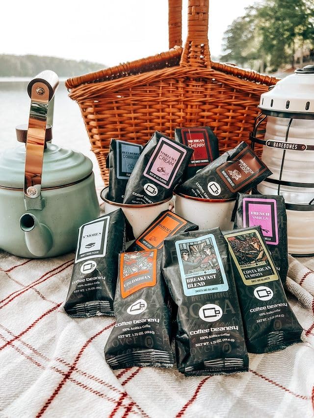 Hazelnut Flavored Coffee Sampler - Light-Medium Roast, 1.75oz Try Me Size | Coffee Beanery | Perfect for Office, Home Brewing & Gifts