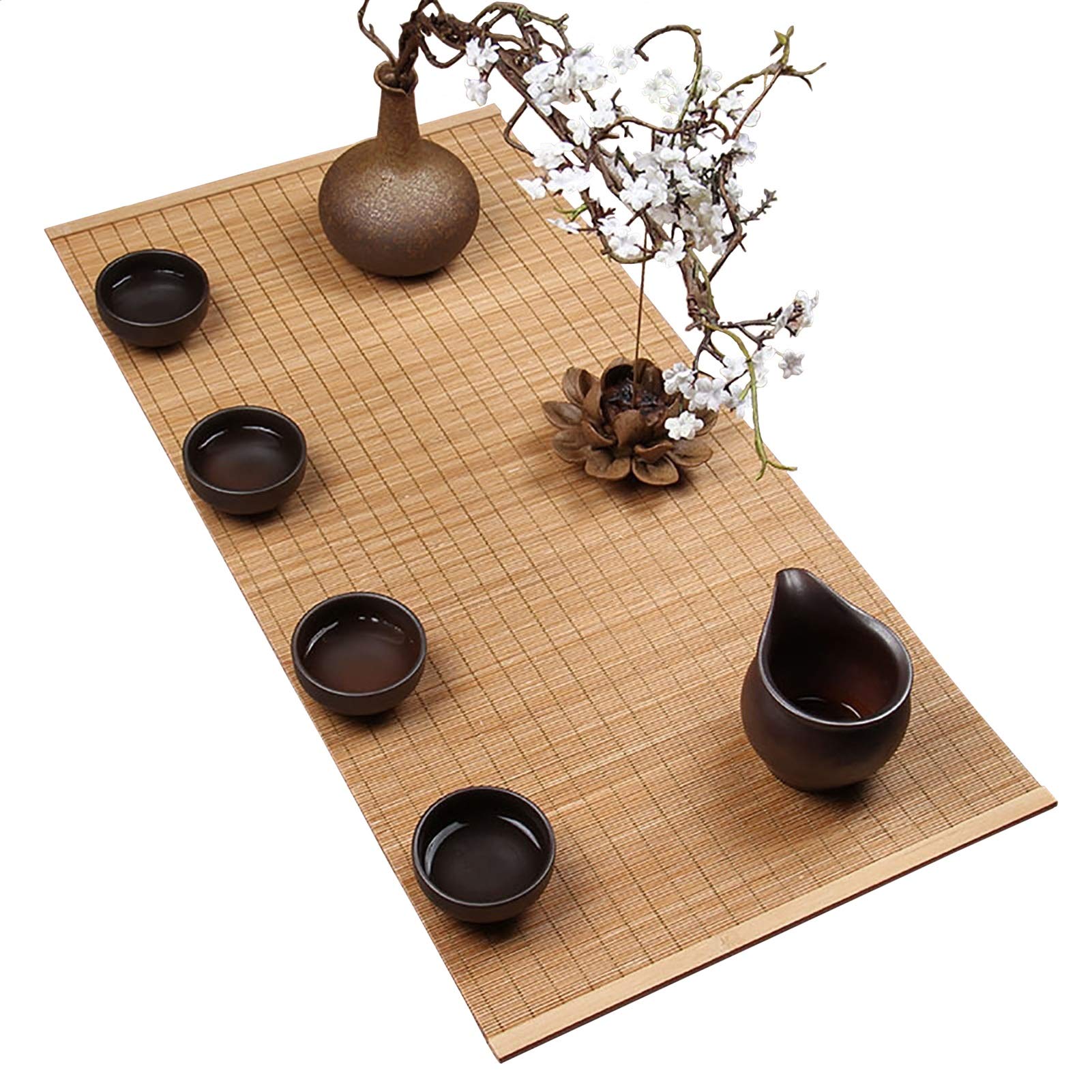 Japanese Bamboo Tea Mat - Heat-Resistant & Waterproof for Tea Parties (30x150cm)