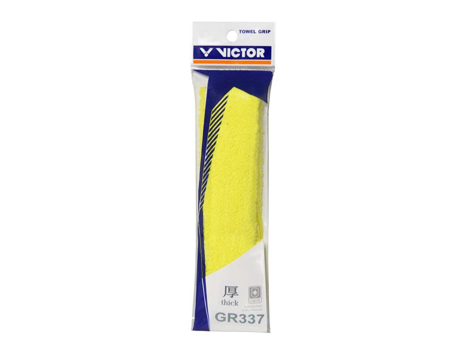 Victor Towel Grip (Yellow) - Non-Slip Tennis Racket Overgrip for Better Sweat Absorption - Perfect for Tennis, Badminton & Pickleball Players