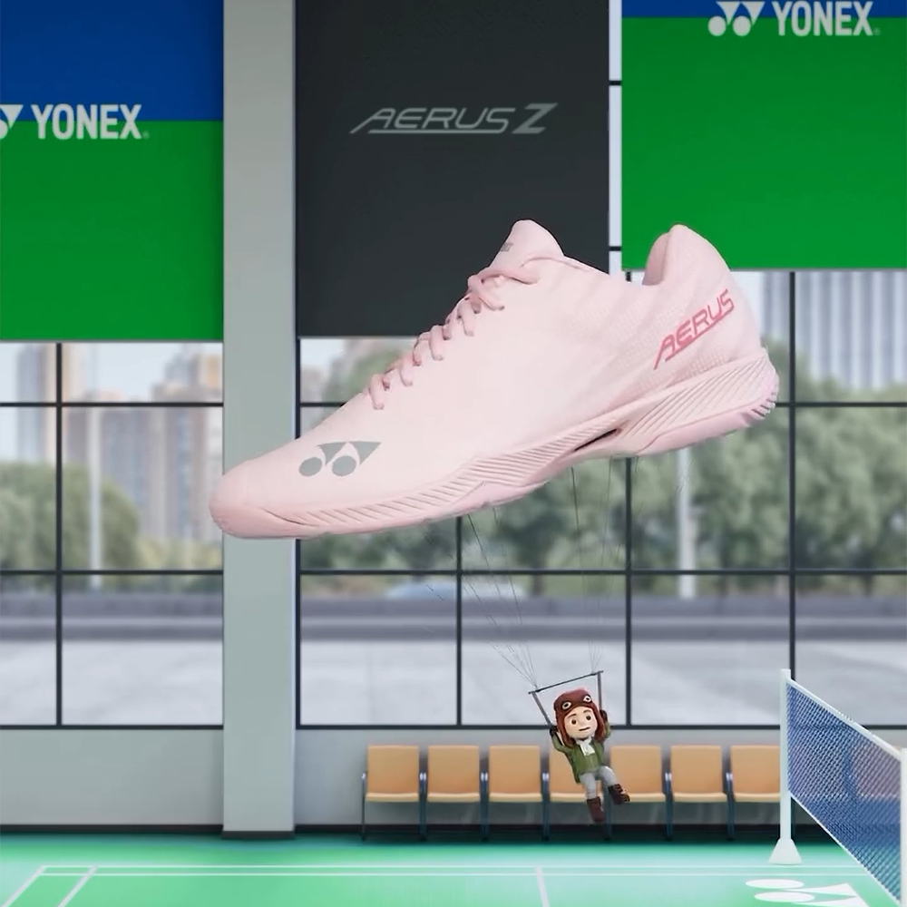 Yonex Aerus Z2 Women's Badminton Tennis Volleyball Court Shoes - Light Pink | Lightweight & Breathable for Indoor Sports & Gym Workouts
