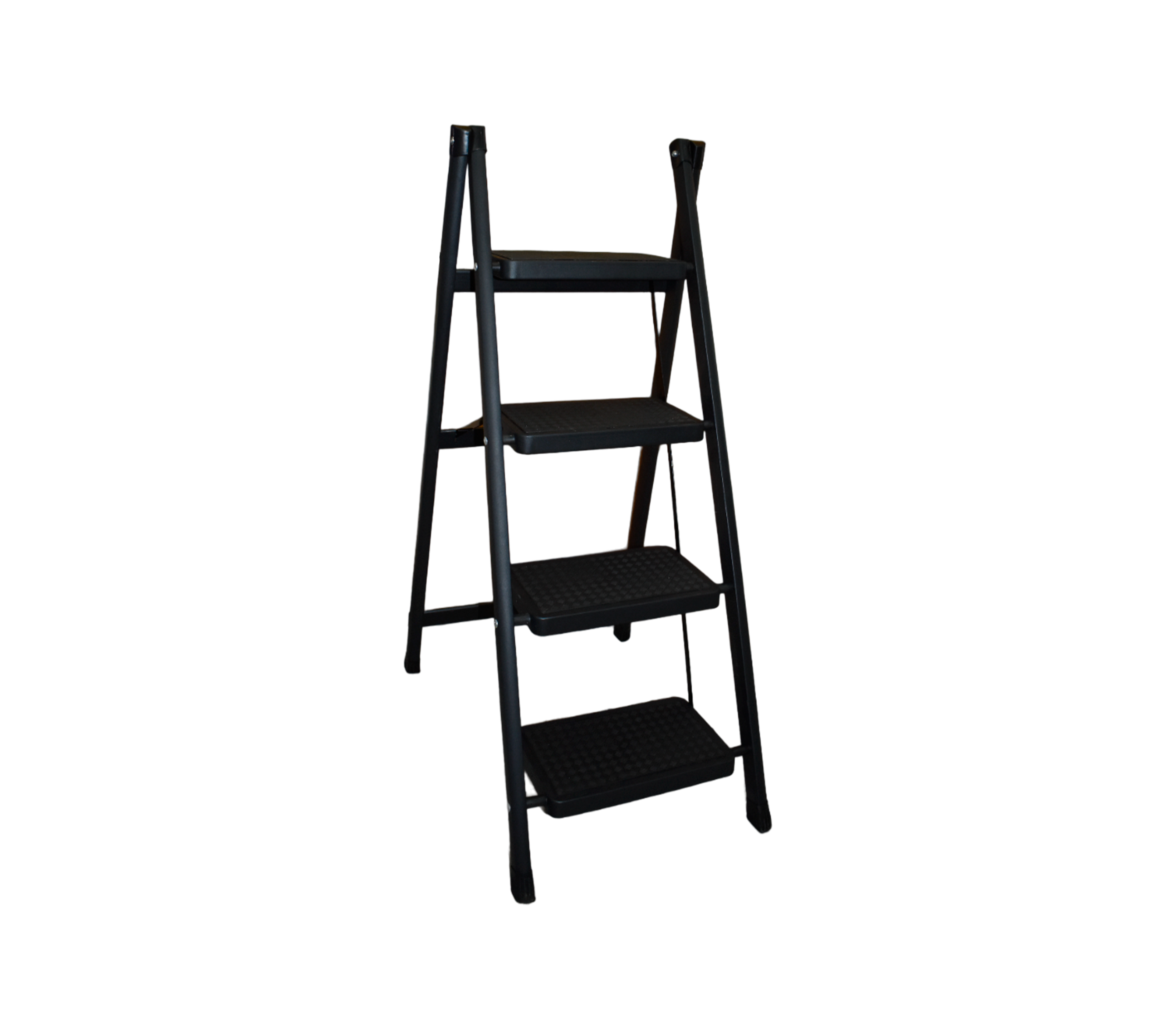 Heavy Duty Metal Folding Step Stool - Non-Slip Wide Pedal, Adjustable Height for Home, Kitchen, Bathroom, Garage - Perfect for Reaching High Shelves, Storage, and DIY Projects