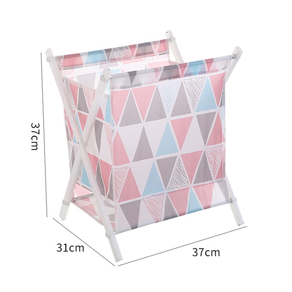 Foldable Storage Bins - Collapsible Square & Triangle Organizer Baskets for Closet, Drawer, Pantry | Waterproof Fabric | Blue, Pink, Gray | Space Saving Home Storage Solution | Perfect for Bedroom, Bathroom & Kids Room Organization