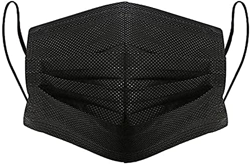 Disposable 3-Ply Surgical Face Mask with Nose Pin & Adjustable Earloop - Soft, Breathable, Medical Grade (Pack of 20, Black) - Ideal for Healthcare, Travel & Daily Protection