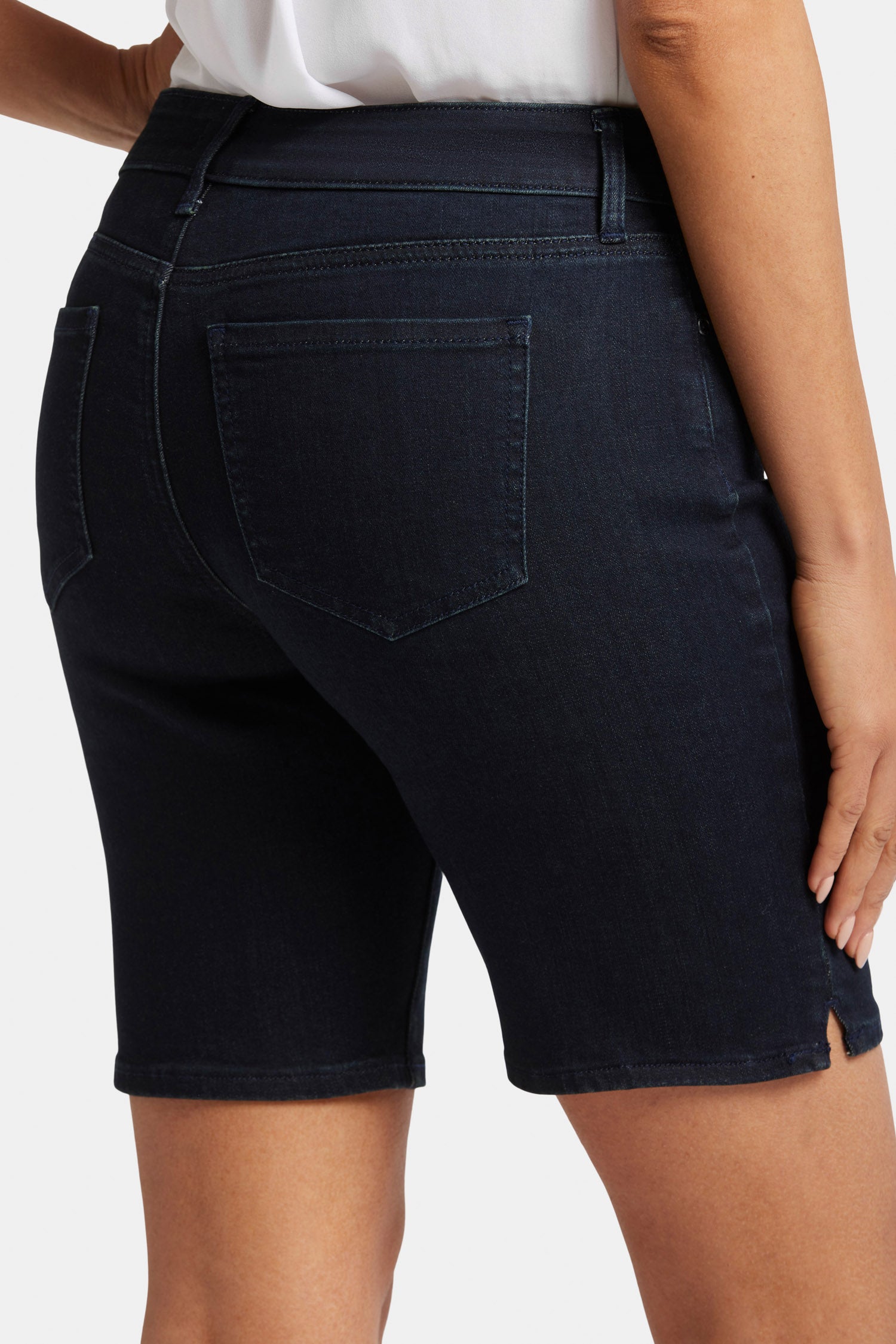 Ella Women's High Waisted Denim Shorts - Midnight Falls Wash | Comfortable & Stylish for Summer Outfits, Casual Wear, and Beach Vacations