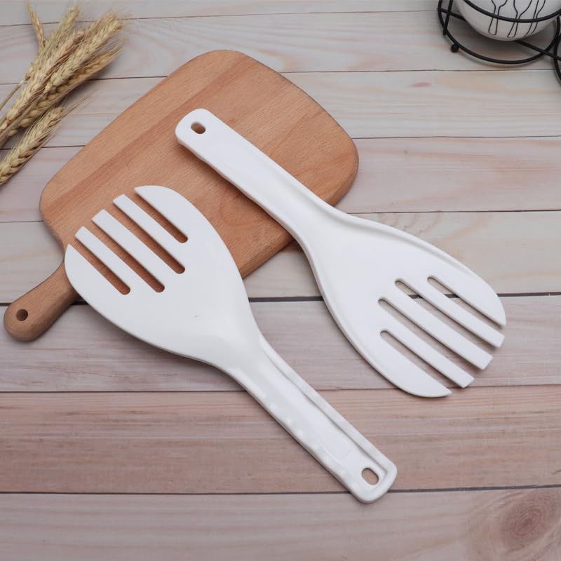 White Jumbo Large Plastic Rice Paddle Spatula - 10.63