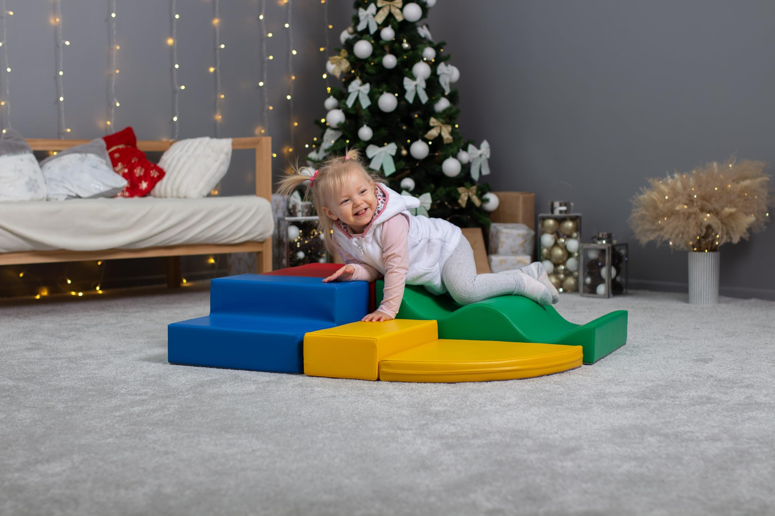 IGLU 6 XL Foam Building Blocks - Colorful Construction Toy Set for Kids Creative Learning & STEM Education | Safe Playroom, Classroom & Birthday Gift