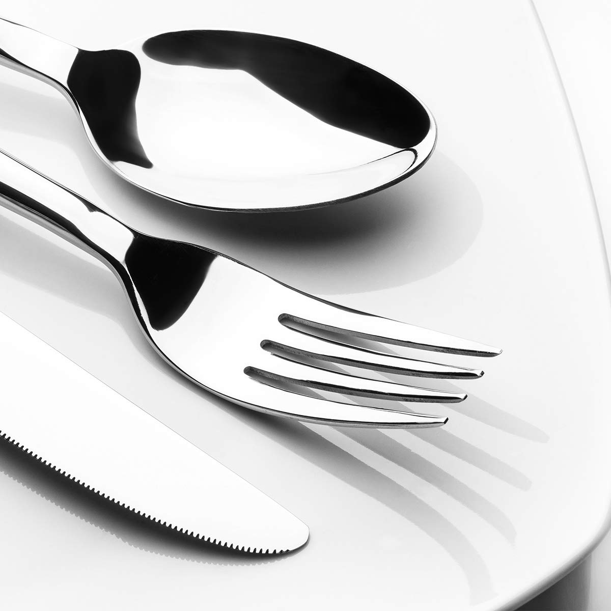 Premium 20-Piece Stainless Steel Flatware Set for 4 - Includes Forks, Spoons & Knives - MASSUGAR Silverware Set - Dishwasher Safe - Perfect for Dining, Parties & Everyday Use