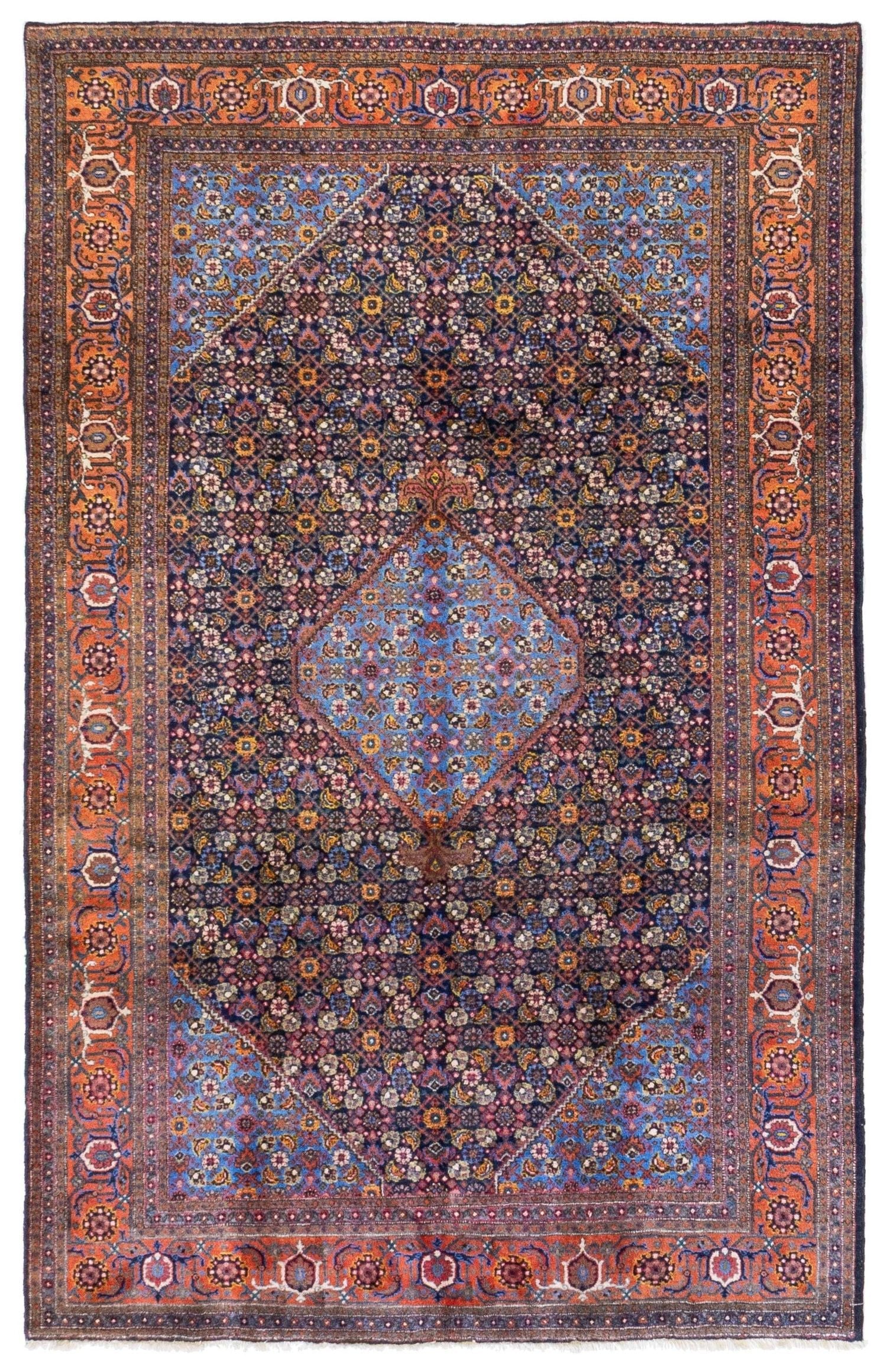 Antique Handwoven Traditional Persian Rug - J78698 - Perfect for Living Room, Bedroom & Home Decor