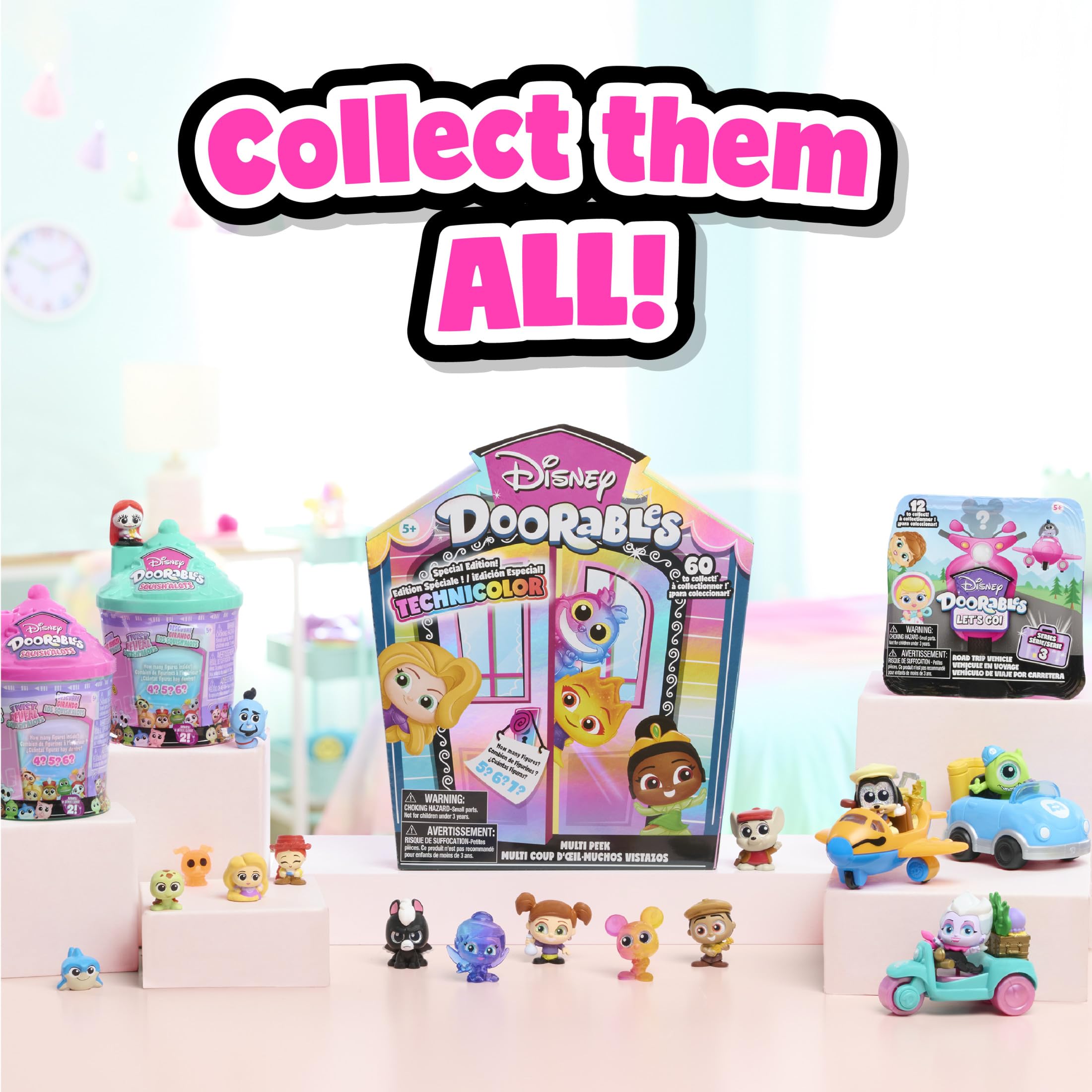 Just Play Doorables Let's Go Series 3 Co-Pack - 4-Piece Collectible Figures & Vehicles Set (1.5-inch Mini Figurines) - Fun Kids Toys for Ages 5+ | Birthday Gifts, Party Favors, Playroom Decor & Collectors Items