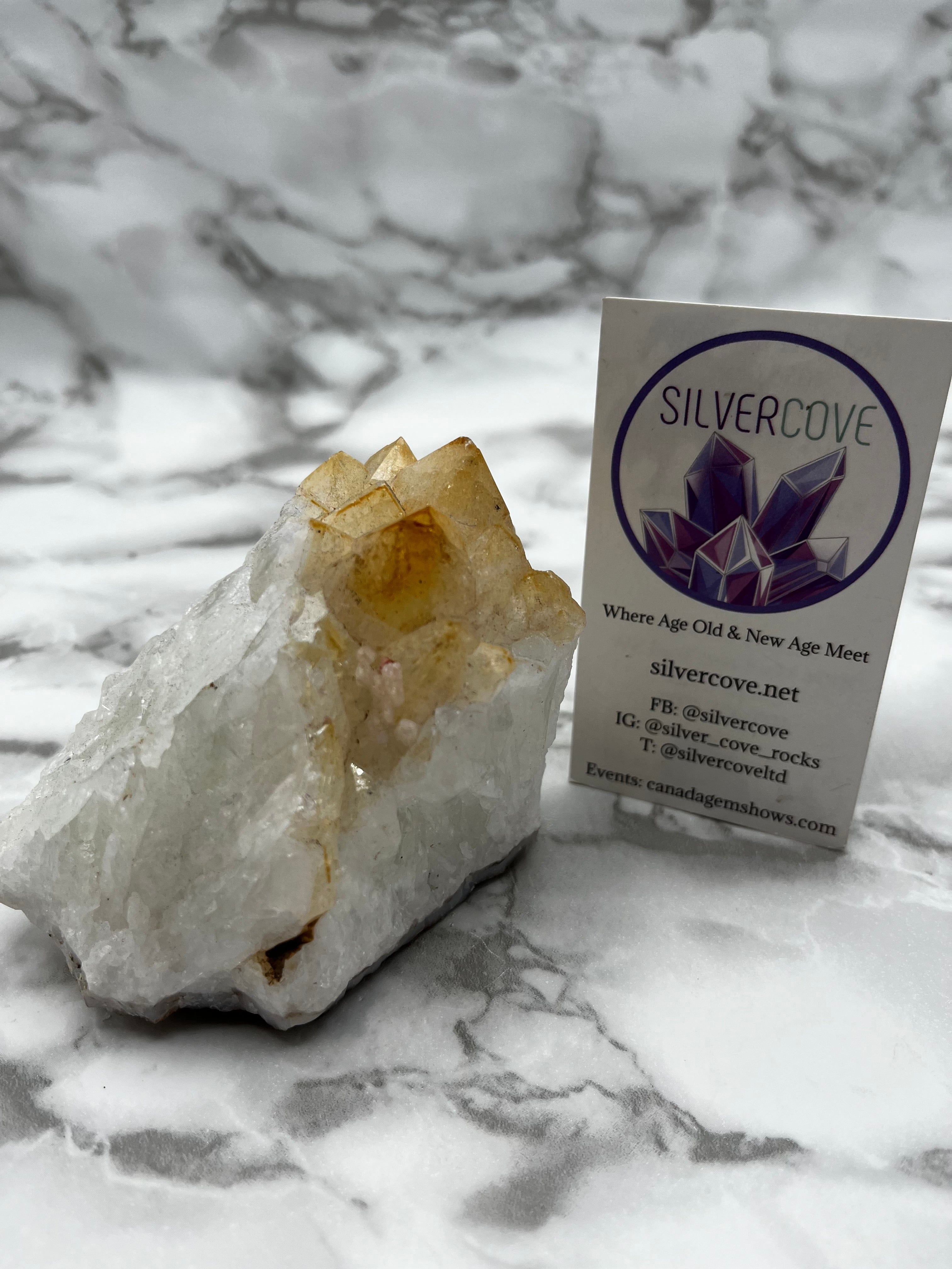 Natural Citrine Crystal Cluster - 15cm Healing Stone for Home Decor, Meditation & Positive Energy | Perfect for Gifts, Feng Shui & Spiritual Practices