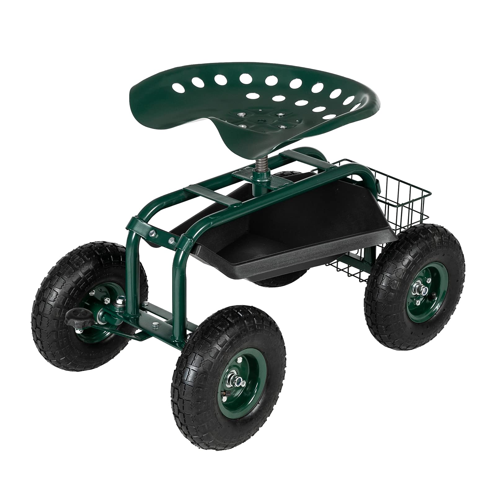 75 * 45 * 47cm Iron Short Handle Garden Seat Cart - Foldable Outdoor Utility Wagon for Gardening, Picnics, and Home Storage (Black) - Perfect for Carrying Tools, Plants, and Groceries