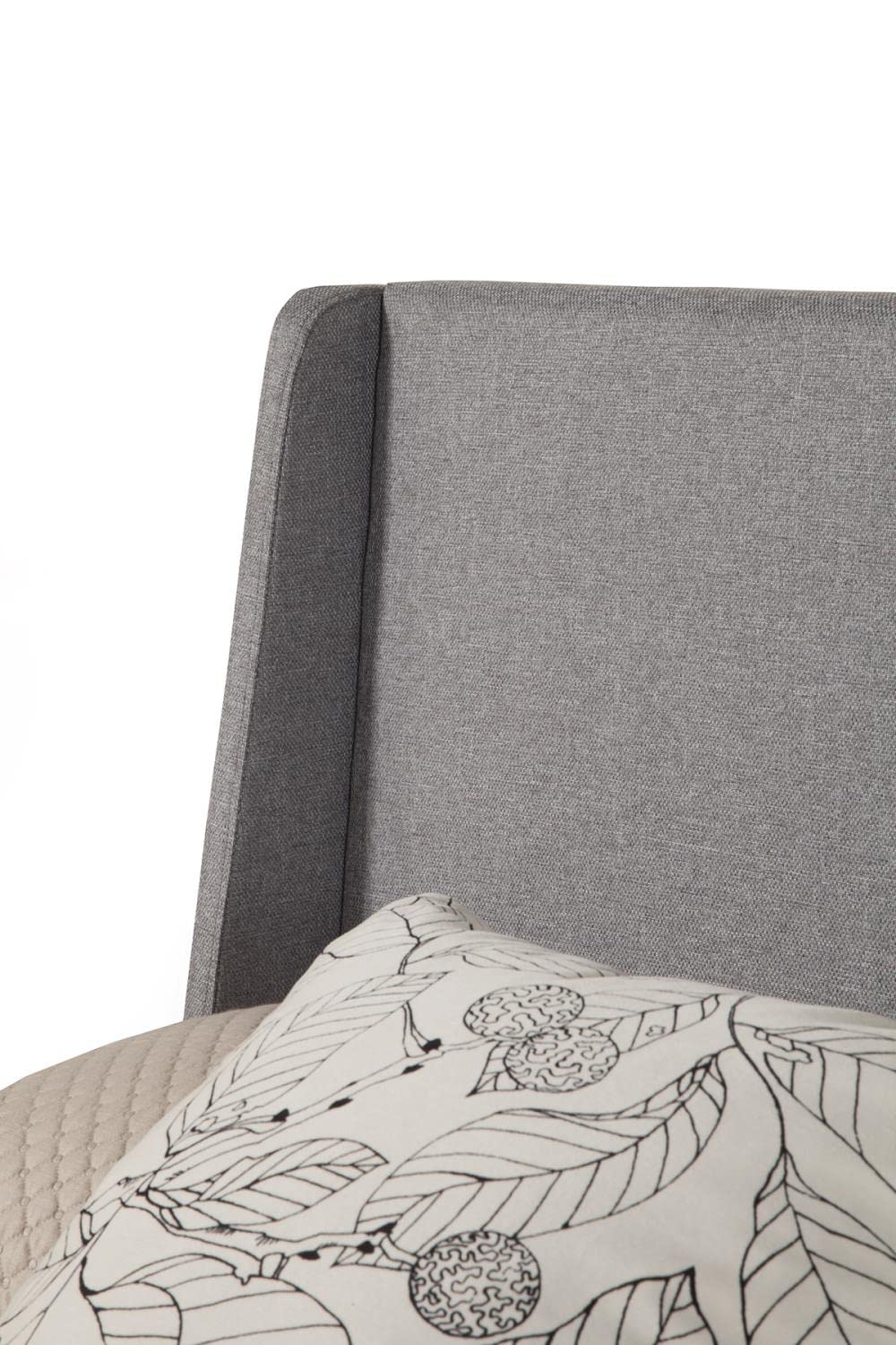 Alpine Amber Full Size Bed Frame - Modern Gray Wooden Platform Bed with Headboard - Perfect for Bedroom, Guest Room & Dorm Furniture