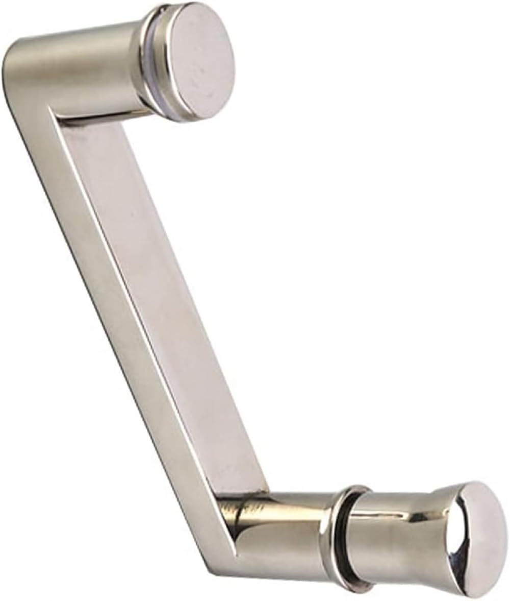 304 Stainless Steel Shower Door Handle for Glass Doors - 145mm Hole Center Spacing, Push and Pull Hardware for Bathroom & Shower Enclosures - Perfect for Modern Home and Commercial Use