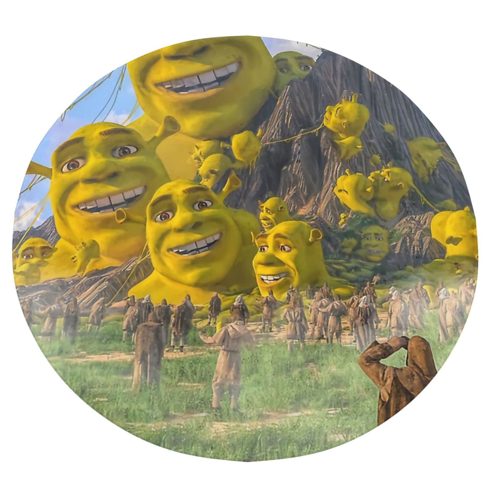 Shrek Get Out of My Swamp Round Blanket - Soft Flannel Throw for Kids, Cozy Bed & Sofa Blanket, Perfect for Travel & Movie Nights - Fun Children's Gift Idea