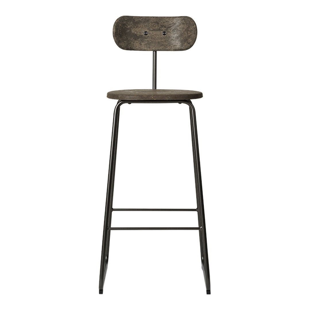 Comfortable Earth Bar Stool with Backrest - Adjustable Height Wooden Counter Stool for Kitchen Island, Breakfast Bar & Home Decor