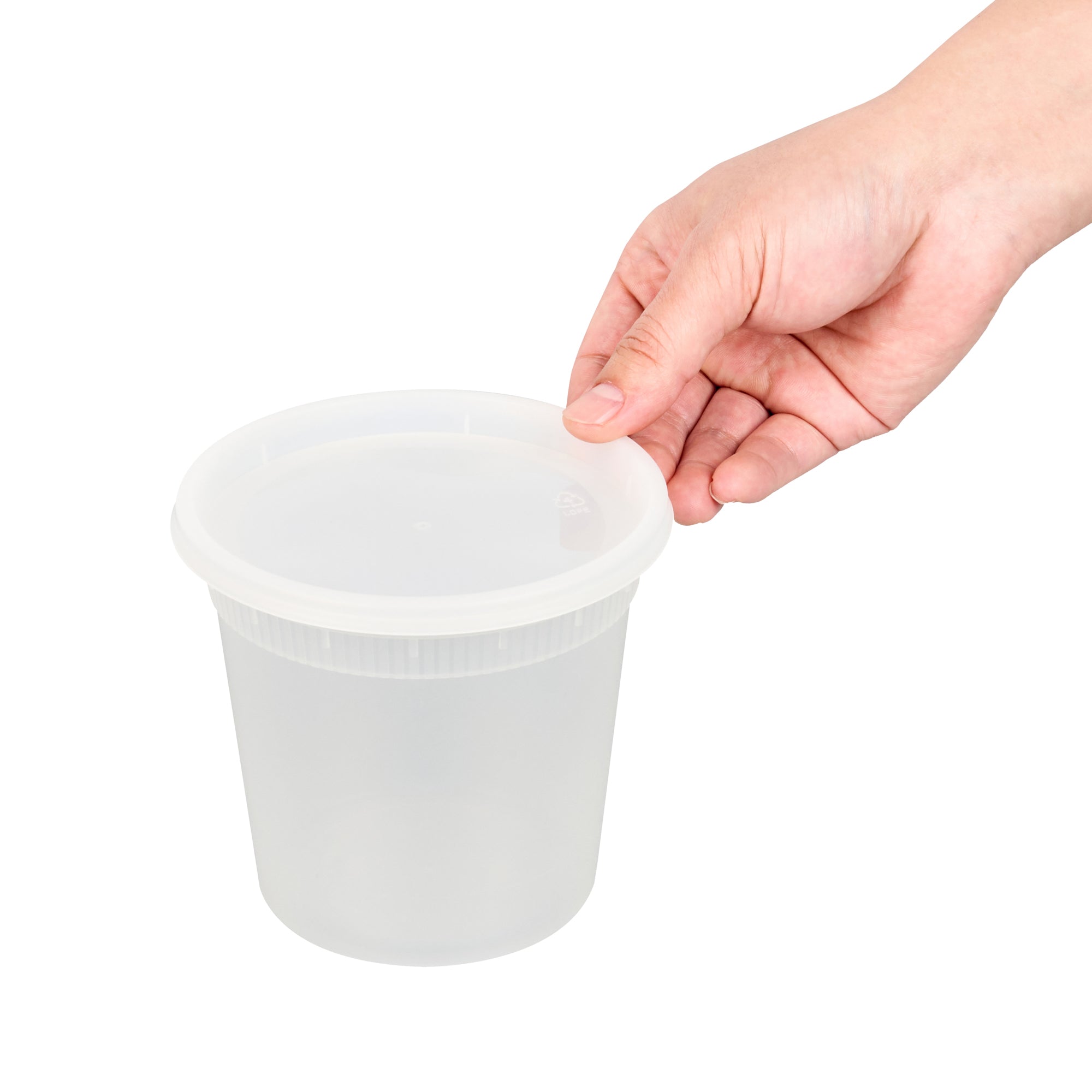 24 oz Clear Plastic Soup Containers with Lids - 25 Pack, Microwave Safe, 4.5