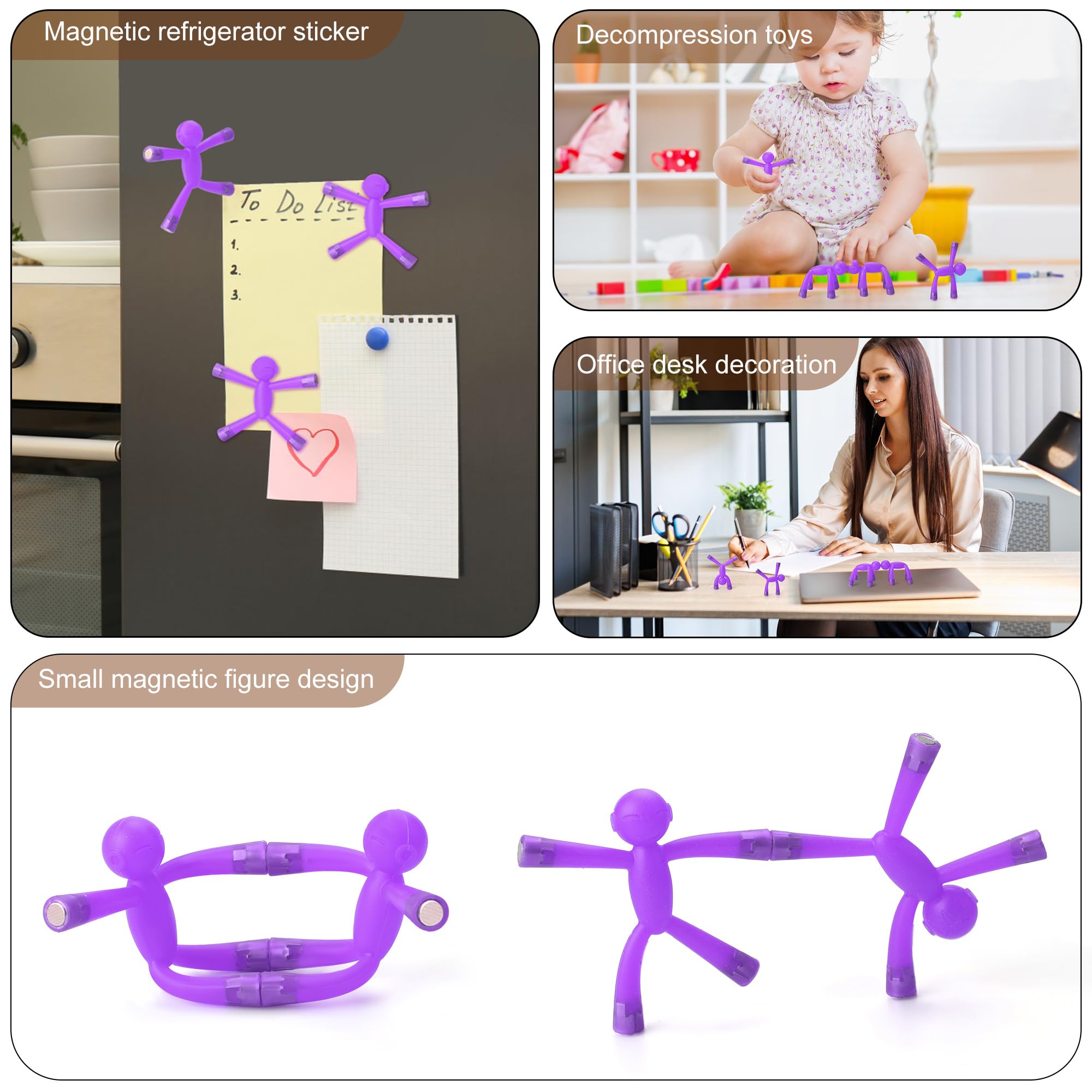 **Sensory Fidget Toys for Adults & Kids 8-12 - Stress Relief & Anxiety Relief Tools, Desk Fidgets for Focus, Stocking Stuffers & Party Favors (Purple) - Perfect for Office, School & Travel**