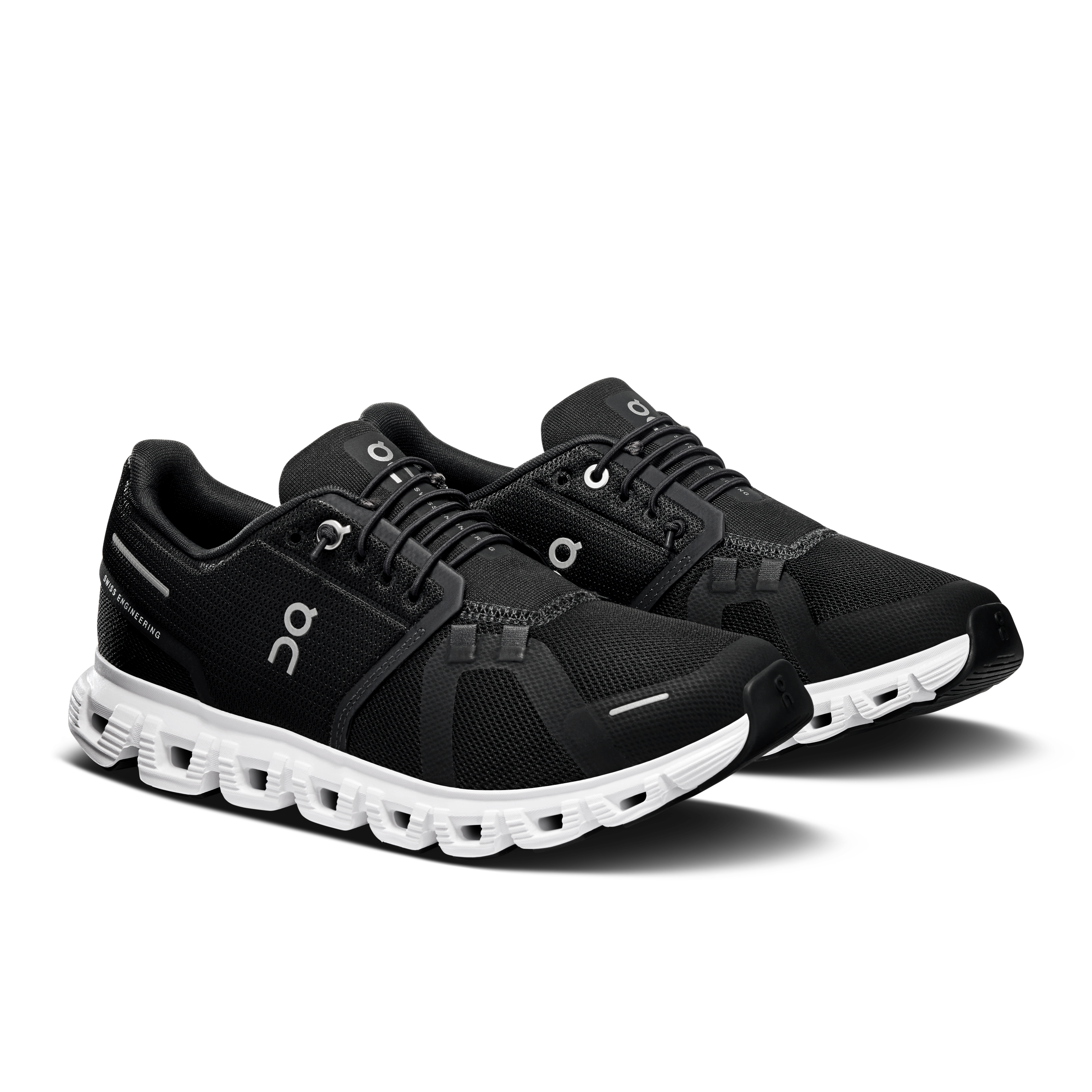 Women's Cloud 6 Running Shoes - Lightweight & Comfortable Black/White Sneakers for Walking, Jogging, and Gym Workouts