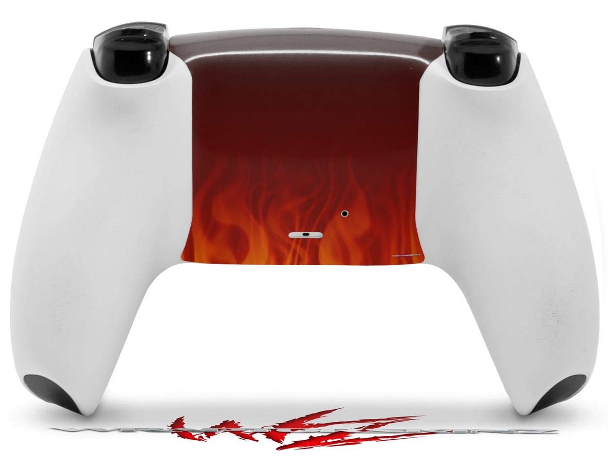 Sony PS5 DualSense Skin Wrap - Fire on Black for Gaming Protection